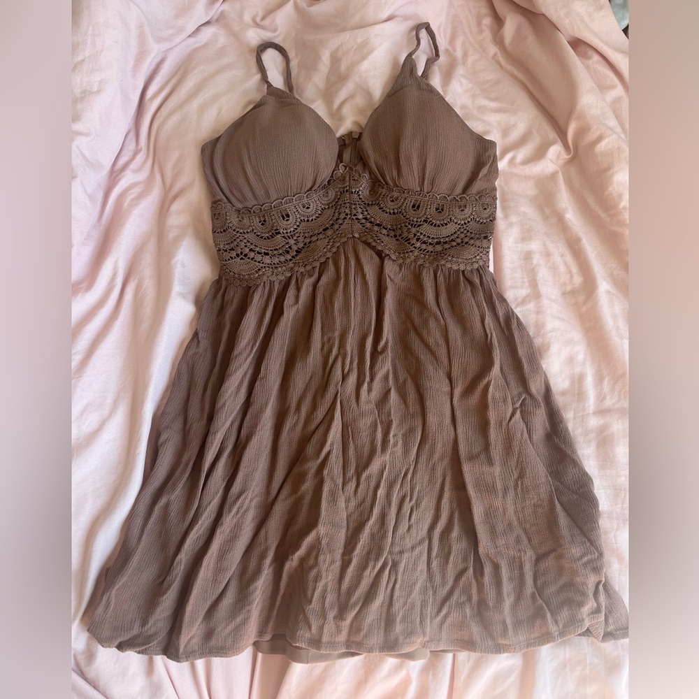 NEVER WORN: Size small, brown flowy mini dress from almost famous